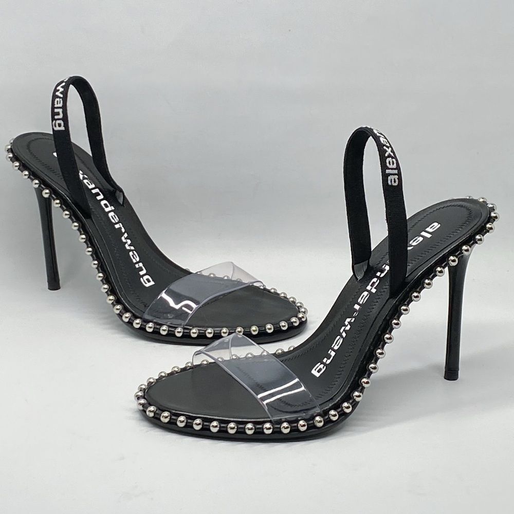 Alexander Wang Nova Studded PCV Slingback Sandals size 36